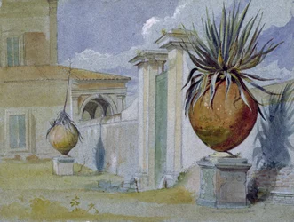 Villa Massimi, Rooma (wc ja vartaloväri paperilla)